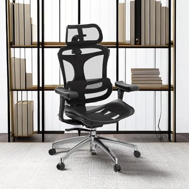 SIHOO Doro C300 Ergonomischer Bürostuhl mit ultraweichen 3D-Armlehnen, dynamischer Lordosenstütze, Verstellbarer Rückenlehne (Schwarz) – Bild 6