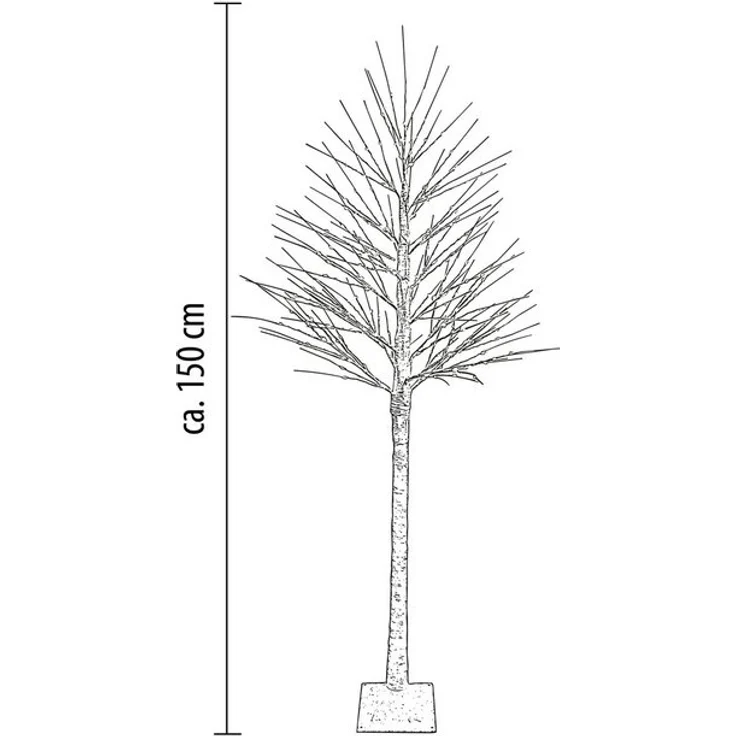 Northpoint Dekobaum LED Lichtbaum Birke 150cm In- &Outdoor elastische Zweige Timerfunktion – Bild 4