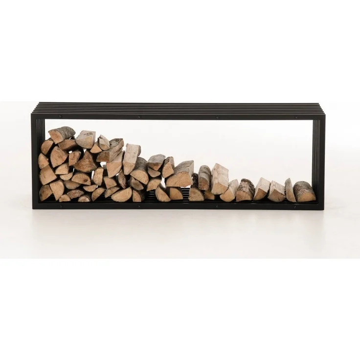CLP Kaminholzständer Irving schwarz-matt,40x50x150 cm – Bild 5