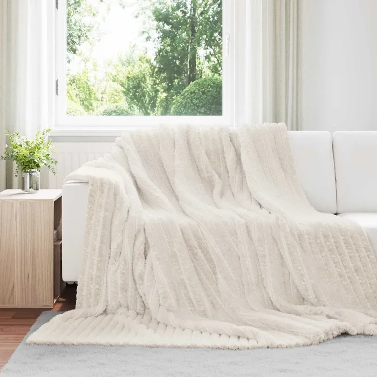 vidaXL Wohndecken 6 stk. Creme 240 x 220 cm 8,76 kg Fleece 42016899