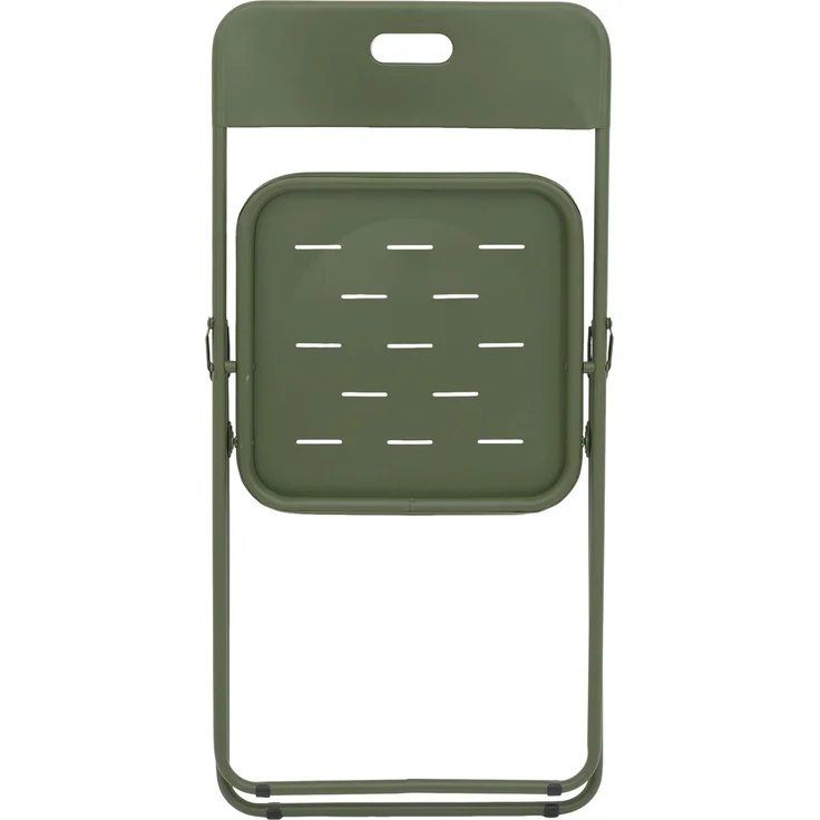 Bistro-Set aus Stahl, klappbar, 3-teilig mit 2 Stühlen, Tisch 60x60x73 cm, Grün – Bild 6