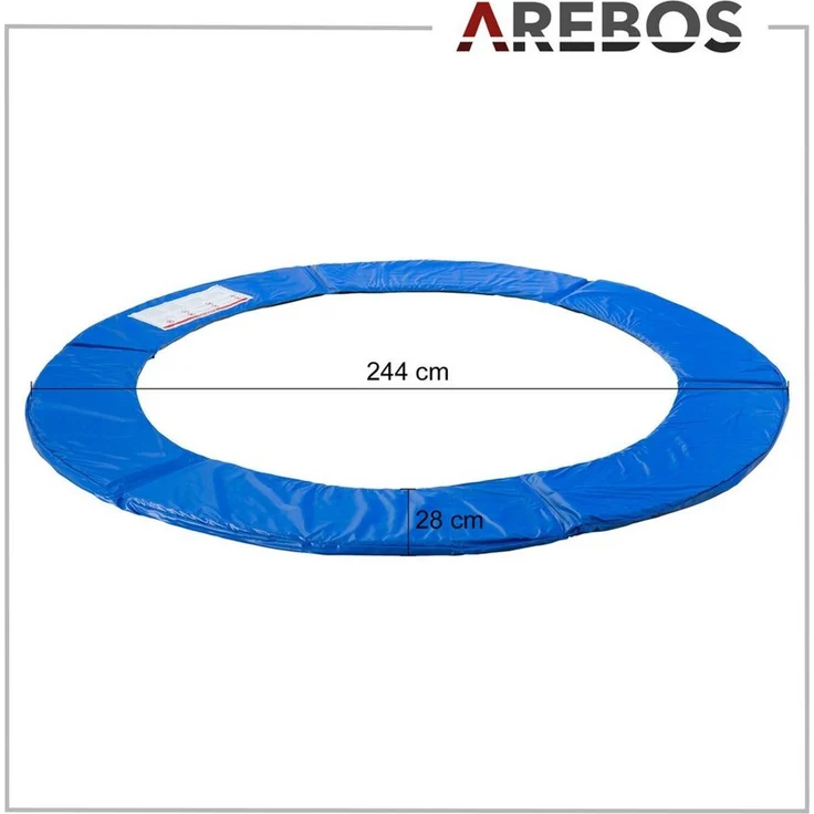 Arebos Trampolin-Randabdeckung Federschutz Ø 244 cm, Randschutz, PVC und PE, Reißfest, UV-resistente und wasserbeständige – Bild 3