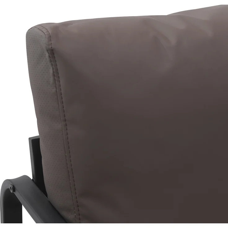 CLP Lounger Manea mit Metallgestell,braun Kunstleder – Bild 7