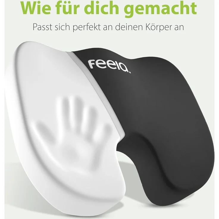 feela Sitzkissen Orthopädisches Auto-Sitzkissen – entlastet Rücken & Steißbein, Mehr Komfort auf langen Fahrten – fördert Haltung & entspanntes Sitzen – Bild 3