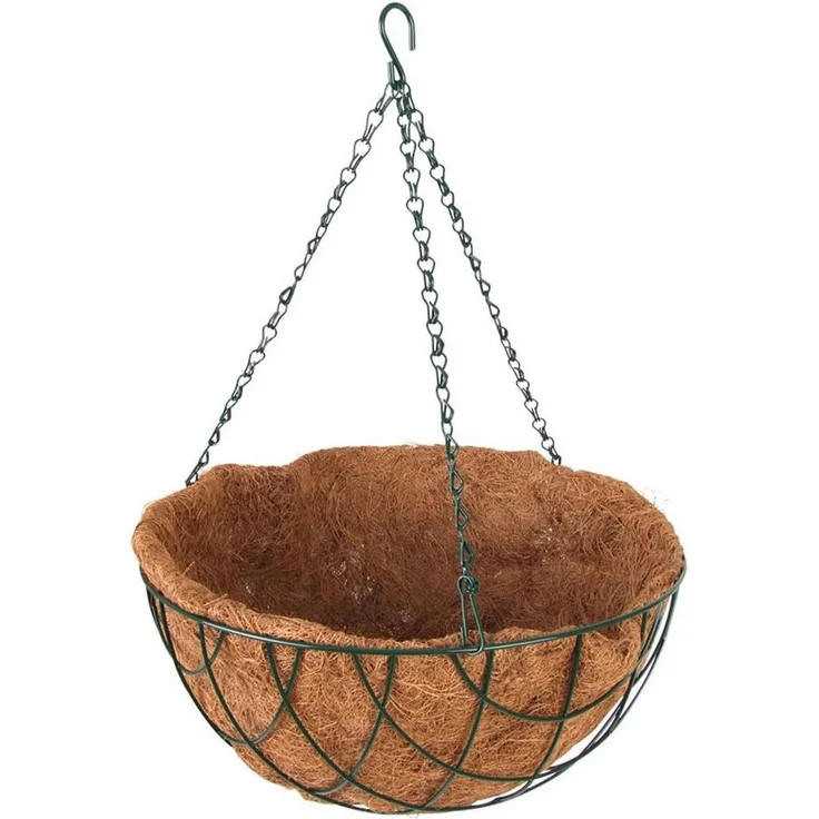 Blumenampel 25cm mit Kokosfaser Pflanzeinlage Hängeampel Hängeschale Pflanztopf – Bild 2
