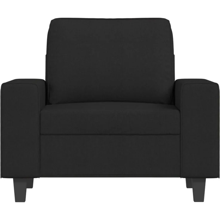 vidaXL Sessel mit Hocker Schwarz 60 cm Stoff 3201147 – Bild 3