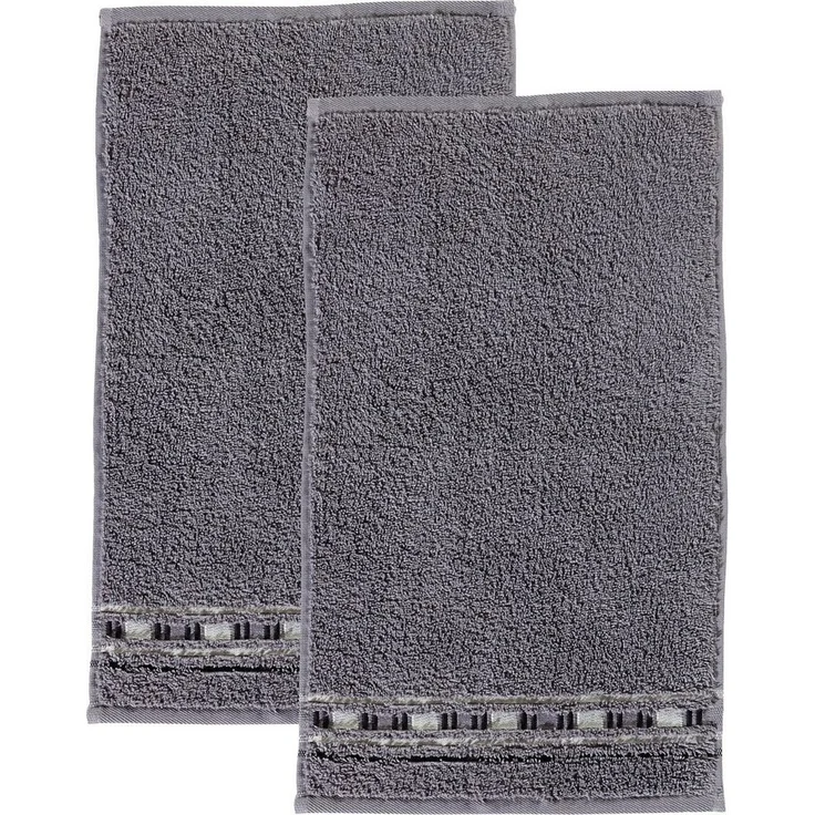 Erwin Müller Gästehandtuch Gästetuch "Achern" 2er-Pack, Frottier (2-St), Walk-Frottier Uni – Bild 1