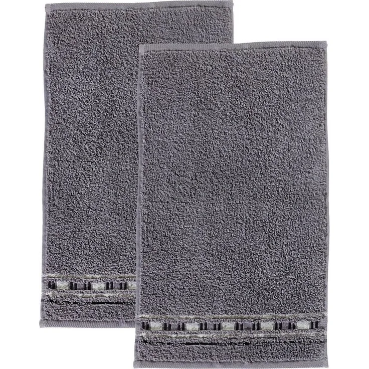 Erwin Müller Gästehandtuch Gästetuch "Achern" 2er-Pack, Frottier (2-St), Walk-Frottier Uni