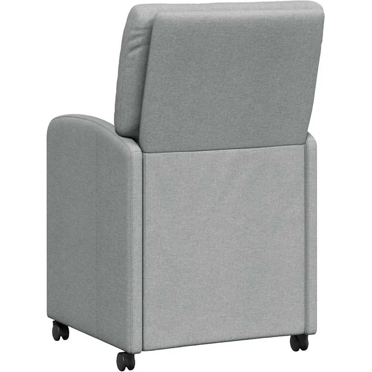 vidaXL Esszimmerstühle mit Rollen 2 pcs Hellgrau 57 x 67 x 95 cm Stoff 42017847 – Bild 5