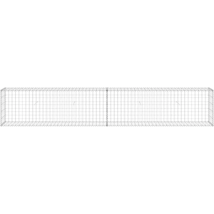 vidaXL Gabionenwand mit Abdeckung Verzinkter Stahl 300 x 30 x 50 cm 147820 – Bild 3