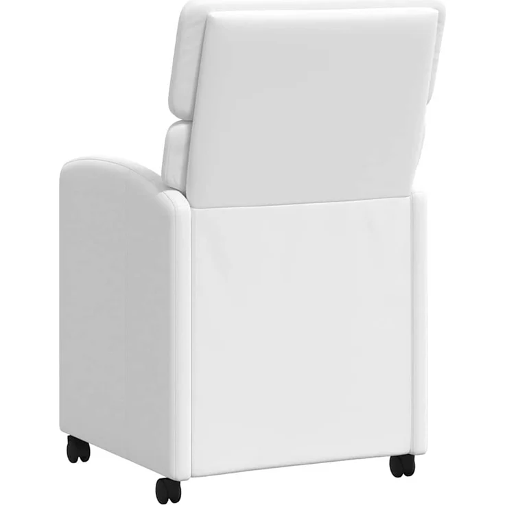 vidaXL Esszimmerstühle mit Rollen 2 pcs Weiß 58 x 65 x 98 cm 42017891 – Bild 5