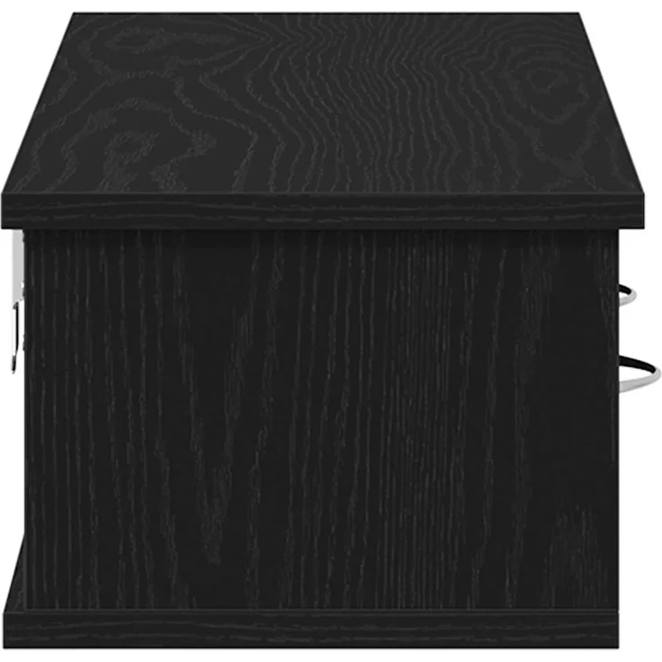 vidaXL Wandschrank Schwarz Eichen-Optik 88x26x18,5 cm Holzwerkstoff 861994 – Bild 6