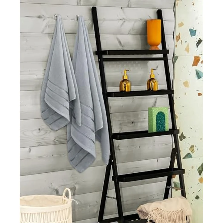 Utopia Towels - 8er-Pack Handtuch-Set mit Aufhängeschlaufe aus 97% Baumwolle, saugfähig und schnell trocknend 2 Badetücher, 2 Handtücher, 4 Waschlappen (Kühl Grau) – Bild 9