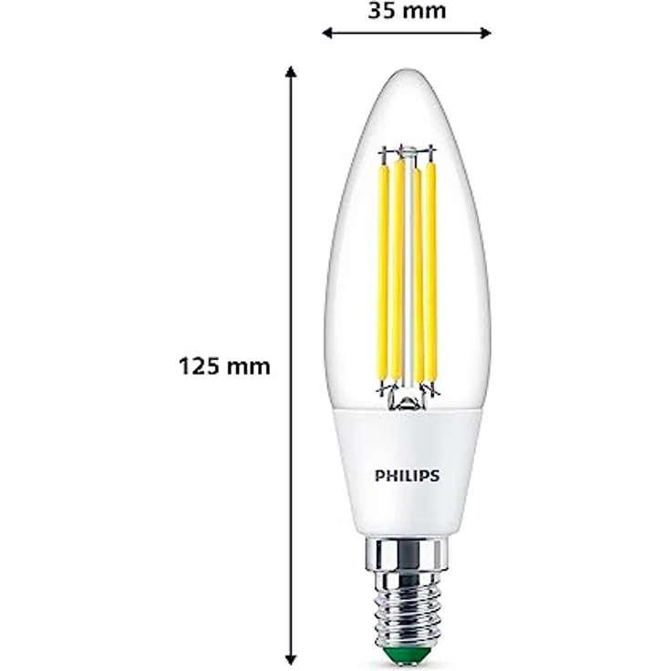 Philips E14 LED-Kerze C35, 2,3W 485lm, 4.000K klar, energieeffizienter Ersatz für 40W Glühlampen – Bild 2