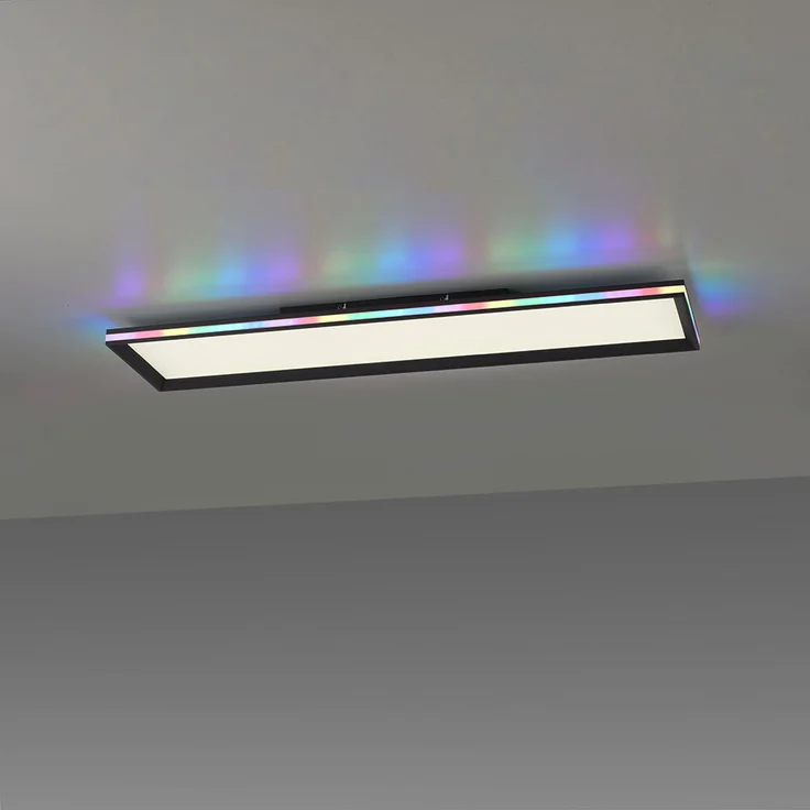 LED Deckenleuchte, Fernbedienung, dimmbar, RGB, L 100 cm – Bild 7