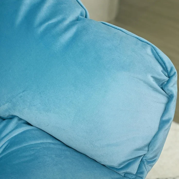 HOMCOM Relaxsessel Sessel Wohnzimmer Loungesessel mit Seitentasche, Stahlbeine (Polstersessel, 1-St, Einzelsessel), für Schlafzimmer, Wohnzimmer, Blau – Bild 9