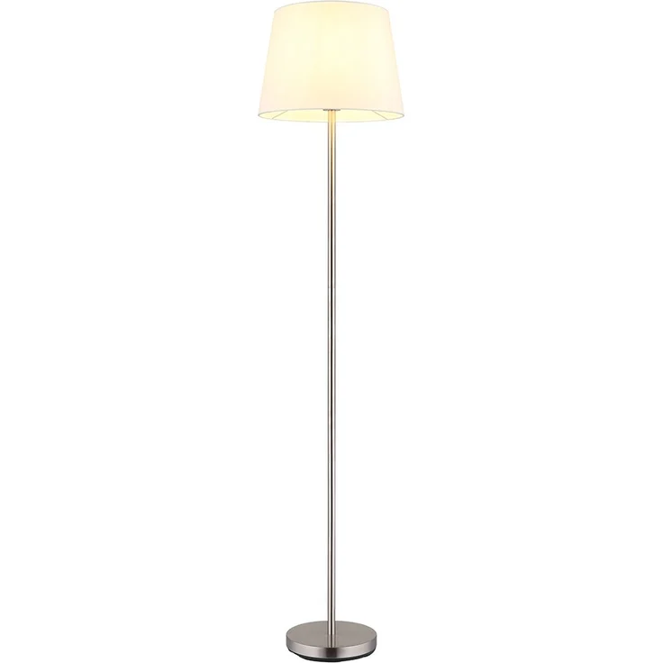 Stehleuchte, silber, Textil weiß, H 151 cm – Bild 1