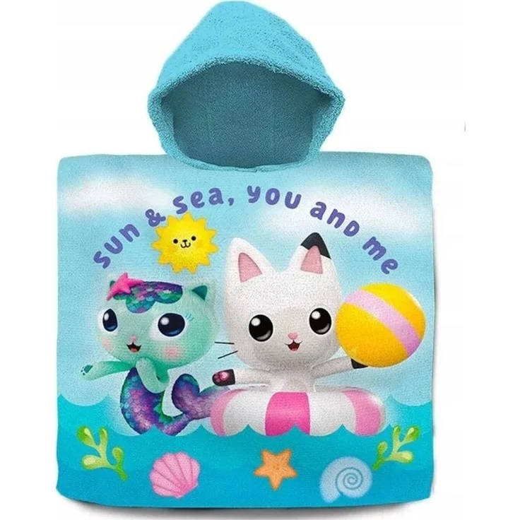Badeponcho / Handtuch60x120cm Baumwolle Gabi's Cat House Gabby's Dollhouse GD00001 Kids Euroswan
