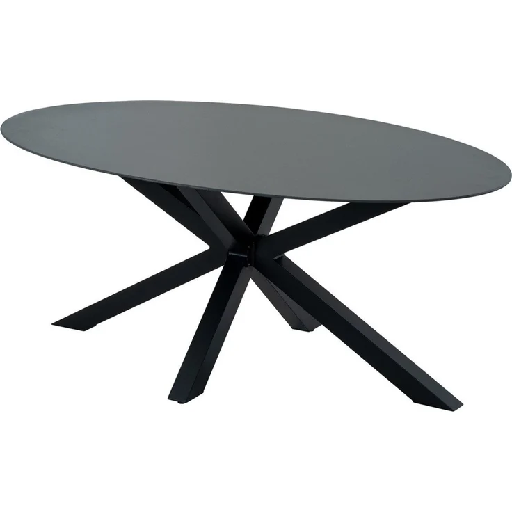 Lesli Living Gartentisch Tisch Crest oval 180x100 cm Aluminium schwarz – Bild 5