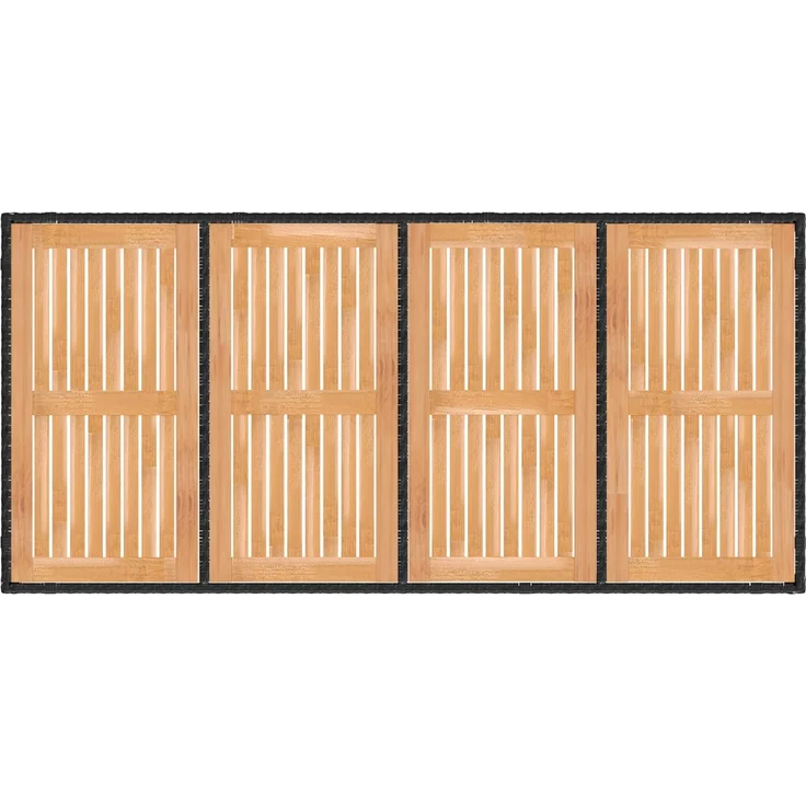 vidaXL Outdoortisch-Set 9 stk. Schwarz und Cremeweiß 190 x 90 x 75 cm 3422277 – Bild 6