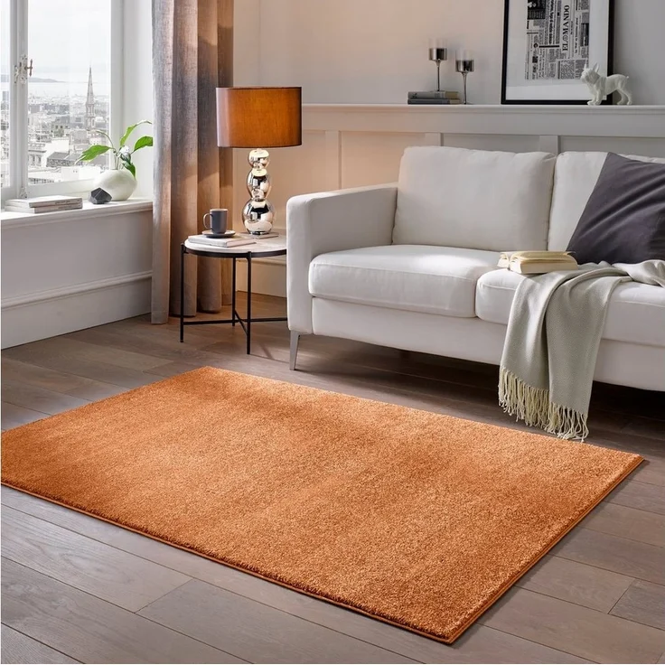 TaCa Home Teppich Hochwertiger Webteppich aus Soft Touch Polypropylen, rechteckig, Höhe: 13 mm, Extra weicher Designer Bodenteppich – Bild 5