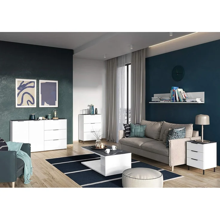 Rechteckig Couchtisch/Beistelltisch Kastoria, in Kaschmir/Nussbaum-Nachbildung, 109 x 39 x 59 cm (BxHxT) – Bild 5