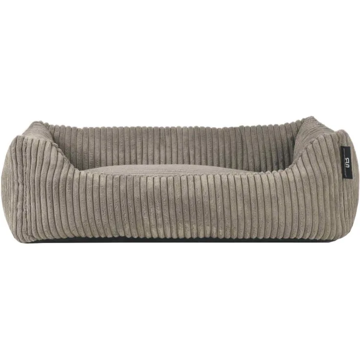 ROHRSCHNEIDER Hundebett - Cord, Hundekorb, Tierbett, Wendekissen, Bezug waschbar, rutschfest Taupe 15x55x42cm