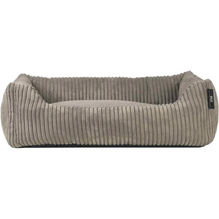 ROHRSCHNEIDER Hundebett - Cord, Hundekorb, Tierbett, Wendekissen, Bezug waschbar, rutschfest Taupe 15x55x42cm – Bild 1