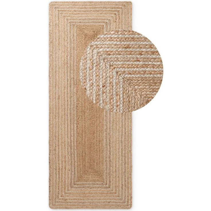 HANSE Home Teppich Juno Line Juteteppich, rechteckig, Höhe: 9 mm, Jute, Shape, Handgemacht, Wohnzimmerteppich, Naturteppich, Wohnzimmer – Bild 2