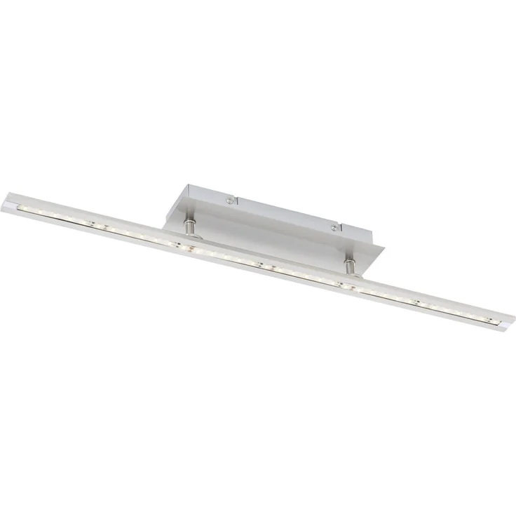 LED Deckenleuchte, Stahl, chrom, silber, warmweiß, L 62,5cm – Bild 1