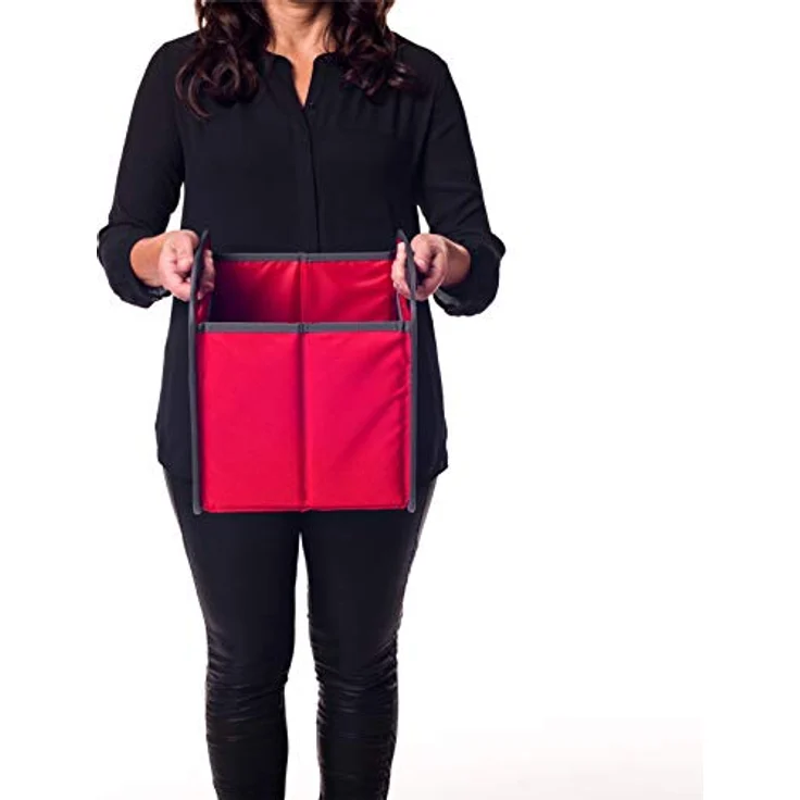 Meori Aufbewahrungsbox Klappbox Ordnungssystem Faltbox 15L braun gepunktet – Bild 6