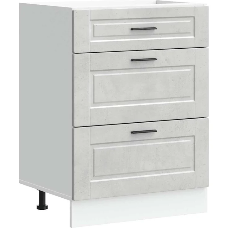 vidaXL Küchenunterschrank Porto Betongrau Holzwerkstoff 854263 – Bild 2