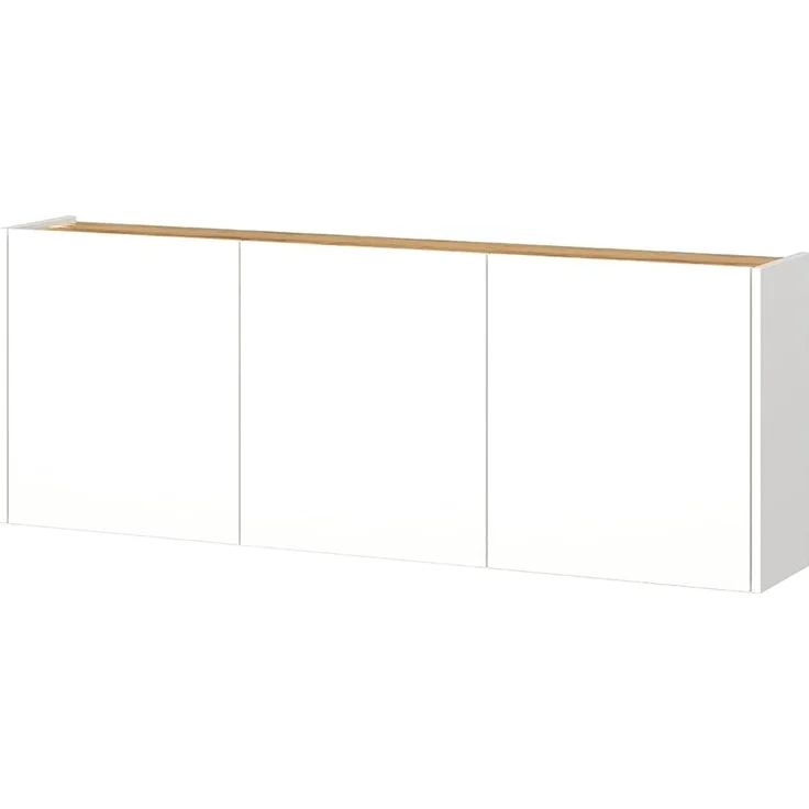 Lomadox Schuhschrank LAPUA-01 Schuhkommode Flurschrank, weiß mit Eiche, grifflos – Bild 1