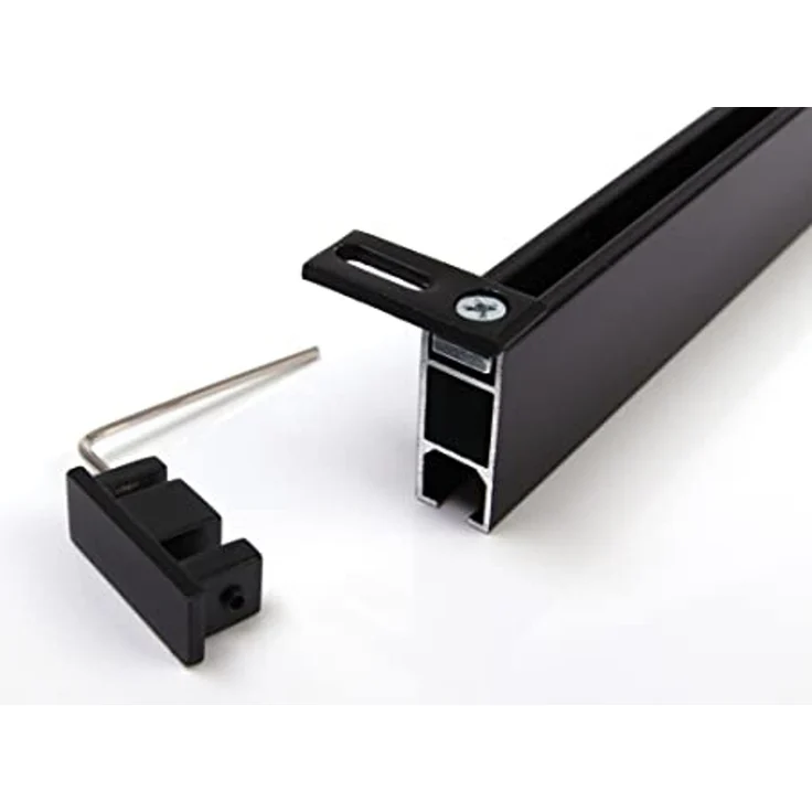 Deco-Raum® Gardinenschiene Innenlauf Loft | Befestigung: Deckenträger | Größe: 120cm | Material: Aluminium | Farbe: Schwarz – Bild 6