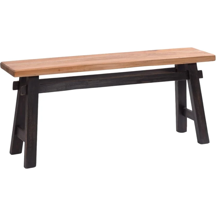 Sitzbank East 118 Mahagoni Recyclingholz massiv 04 schwarz-natur