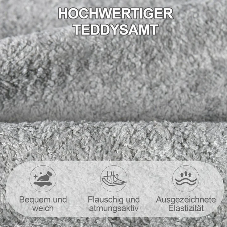Duhome Bürostuhl (9-283), 360° Bürostuhl aus Teddysamt mit Doppelrückenlehne – Bild 4