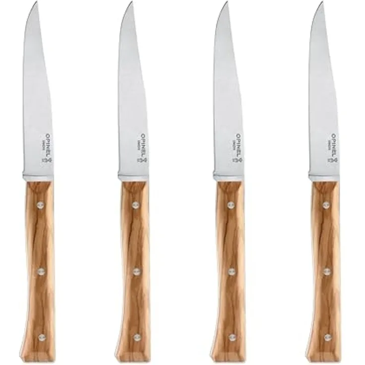 Opinel Tischmesserset Facette 4-teilig Olivenholz