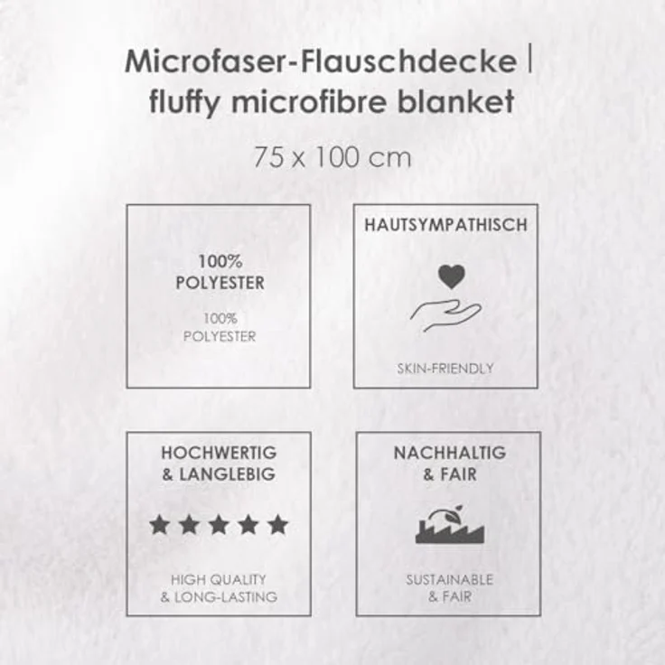 Baby Best Kuscheldecke Moon & Stars, 75 x 100 cm, flauschige Microfaser-Fleece Decke, schadstoffgeprüft nach Oeko-Tex Standard 100 – Bild 8
