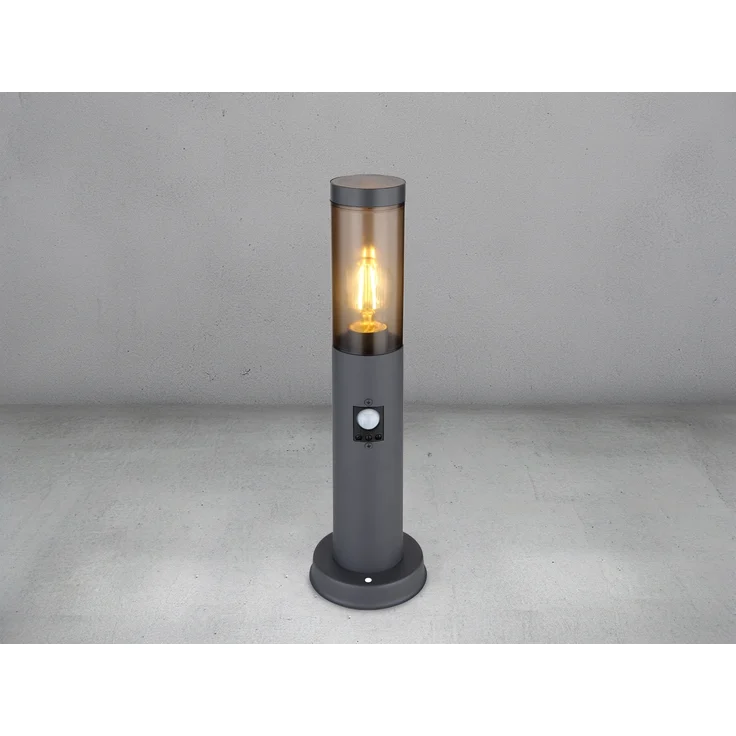 LED Sockelleuchte in Anthrazit & Rauch mit Bewegungsmelder, Höhe 45cm – Bild 3