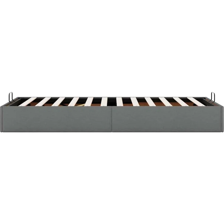 vidaXL Ottoman-Bett ohne Matratze Dunkelgrau 90x200 cm Stoff 3310848 – Bild 5