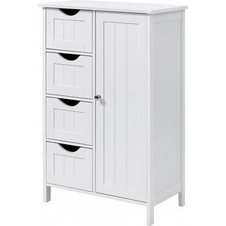 osoltus Badezimmerschrank Beistellschrank Hampton 55 x 30 x 82 cm Weiß