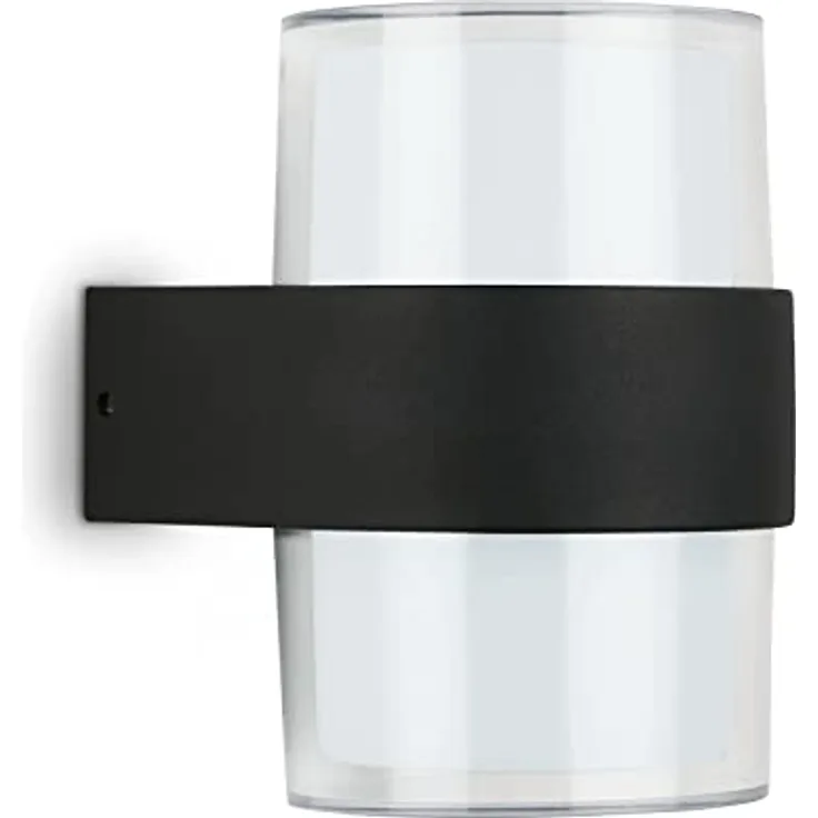 TELEFUNKEN LED Wandleuchte Außen IP44, 2-flammige Außenlampe mit 800 Lumen, 4000K Neutralweiß, Schwarz, 130x95x105 mm