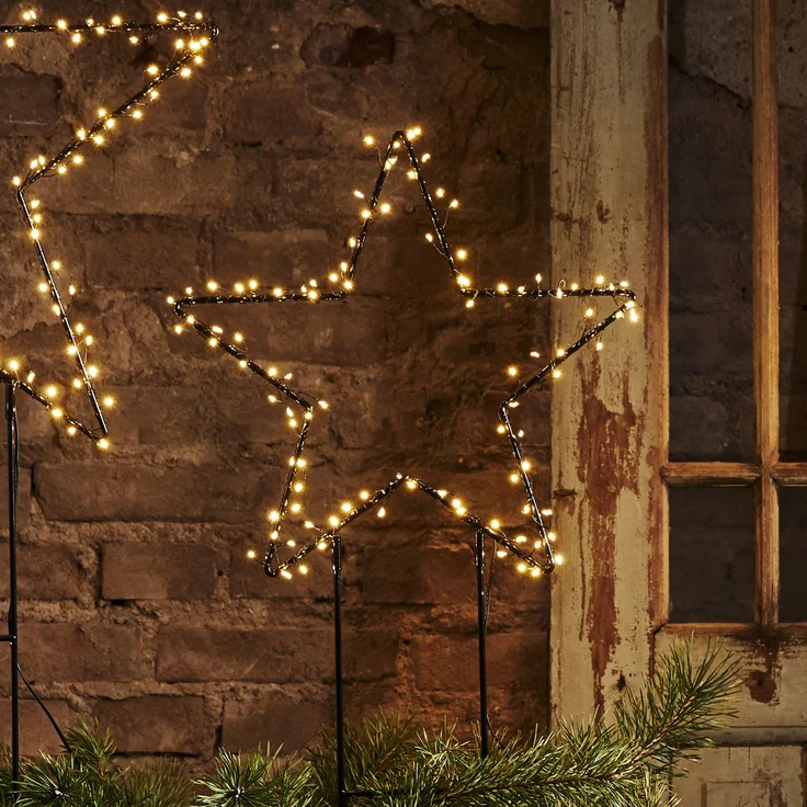 LED Spießleuchte ,Silhouette Barlumi', Stern, warmweiß, outdoor, 80cm – Bild 2