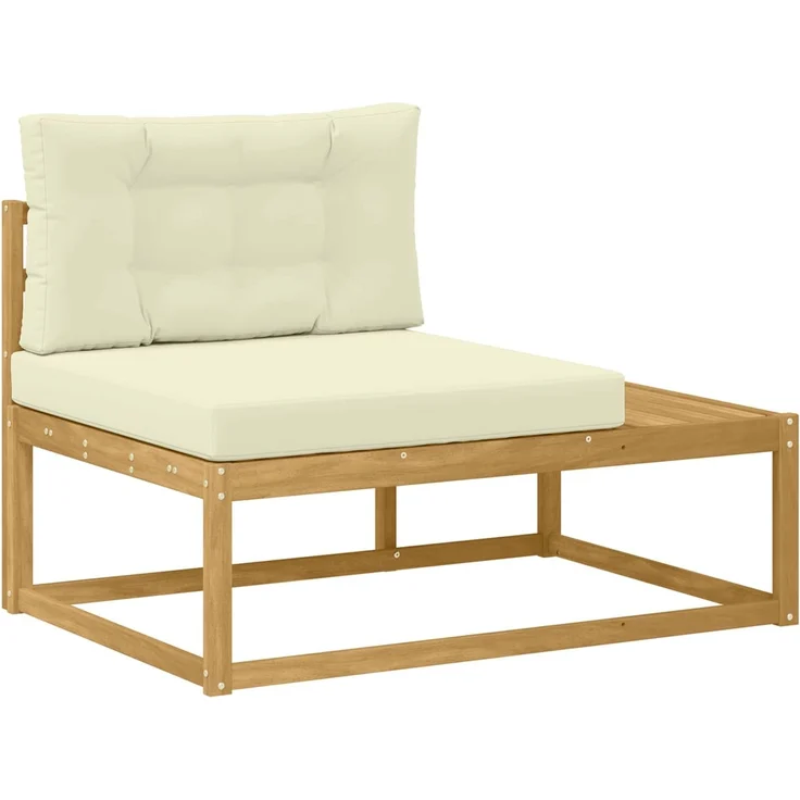 vidaXL Outdoor-Sofagarnitur 2-Sitzer Polyester Weiß 230,5 x 83 x 73 cm 3386989 – Bild 3