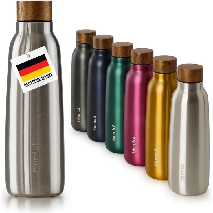 Blumtal 'Ray' Trinkflasche Edelstahl Silber, 500ml – Bild 1