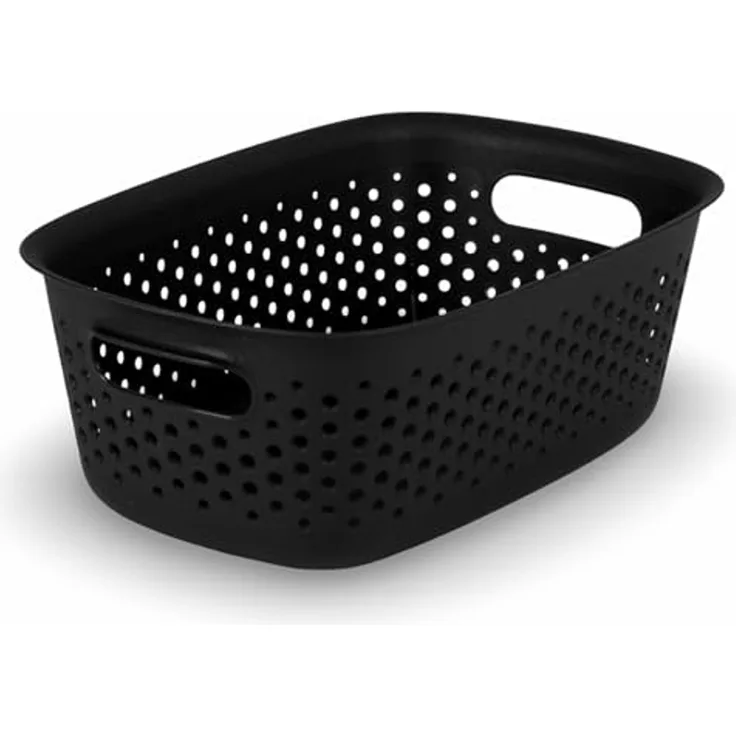6x Aufbewahrungskorb Box 28cm Körbe 100% recycled 3,5L schwarz Korb Boxen Set 6 Stück