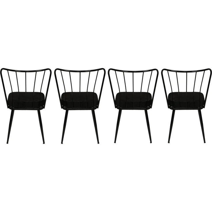Skye Decor 'Yıldız 943 V4' Stuhlset (4-teilig), Schwarz, 43 x 82 x 42 cm – Bild 3