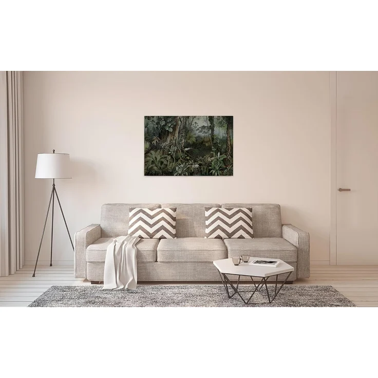 Dschungel Leinwandbild Grün 90x60 DD120393 Keilrahmen Wandbild Leinwand Urwald – Bild 4