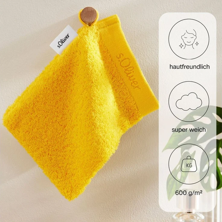 s.Oliver Waschhandschuh s.Oliver, Premium Qualität, 600 gr/m², auch als Sets erhältlich, Walkfrottier (1-St), große Farbauswahl, auch als Duschtuch, Handtuch, Gästetuch – Bild 2
