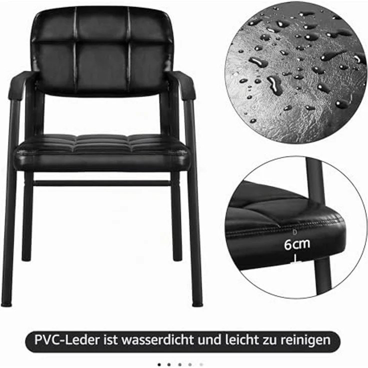 Yaheetech Esszimmerstühle Küchenstühle mit Armlehnen – Bild 5